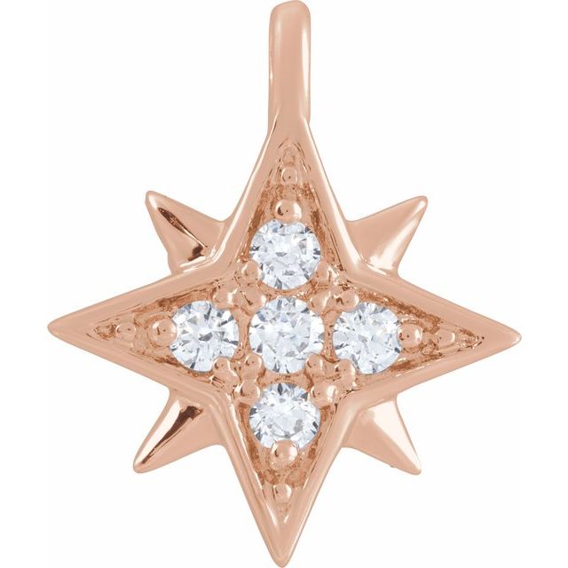 .04 CTW Natural Diamond Star Dangle