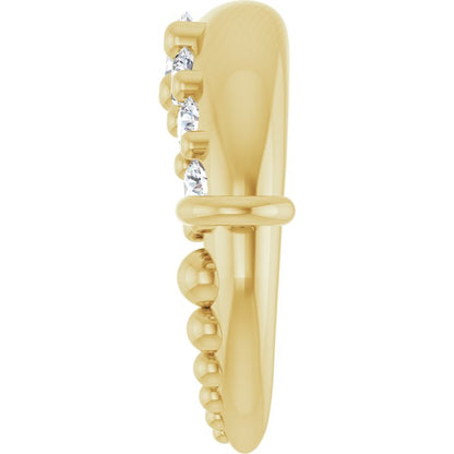 .05 CTW Lab-Grown Diamond Cresent Moon Link