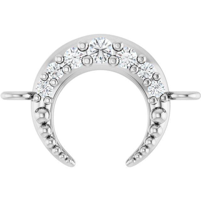 .05 CTW Natural Diamond Crescent Moon Link