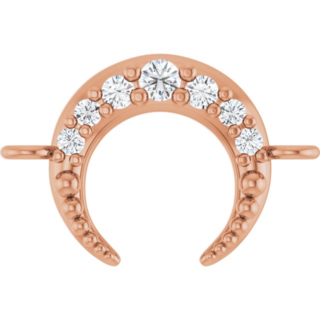 .05 CTW Natural Diamond Crescent Moon Link