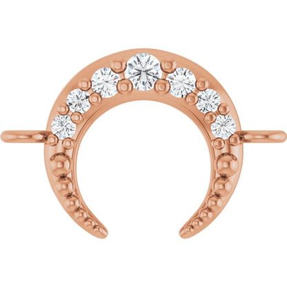 .05 CTW Lab-Grown Diamond Cresent Moon Link