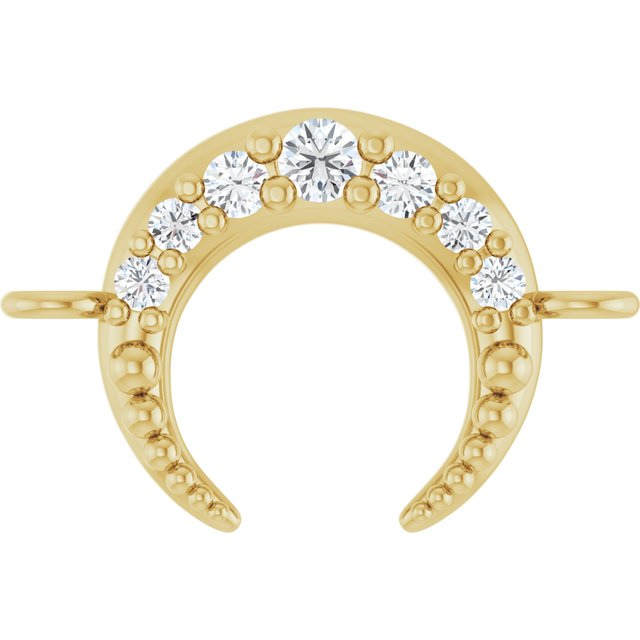 .05 CTW Natural Diamond Crescent Moon Link