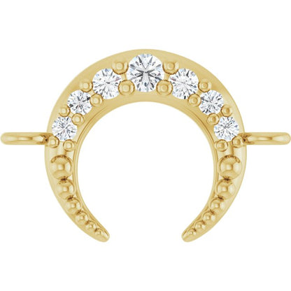 .05 CTW Natural Diamond Crescent Moon Link