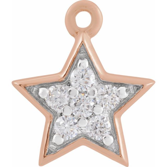 1/10 CTW Natural Diamond Star Dangle