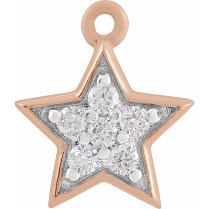 1/10 CTW Natural Diamond Star Dangle