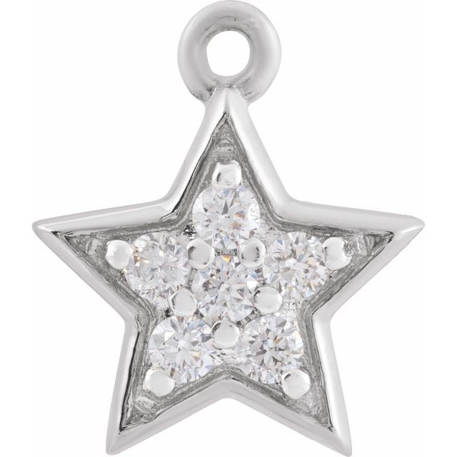1/10 CTW Natural Diamond Star Dangle