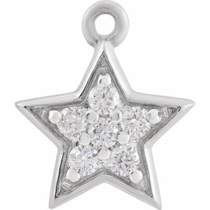 1/10 CTW Natural Diamond Star Dangle