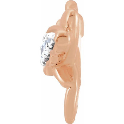 .04 CTW Natural Diamond Hummingbird Dangle