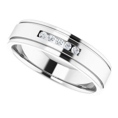 1/10 CTW Lab-Grown Diamond Band, 5.7 mm