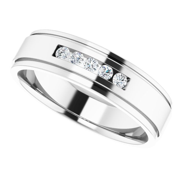 1/6 CTW Lab-Grown Diamond Band, 6 mm