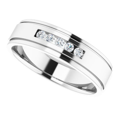 1/6 CTW Lab-Grown Diamond Band, 6 mm