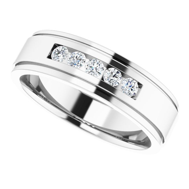 1/3 CTW Lab-Grown Diamond Band, 6.5 mm