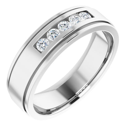 1/3 CTW Natural Diamond Band, 6.5 mm