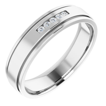 .08 CTW Natural Diamond Band, 5.5 mm