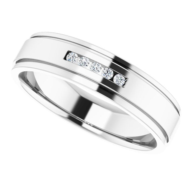 .08 CTW Natural Diamond Band, 5.5 mm