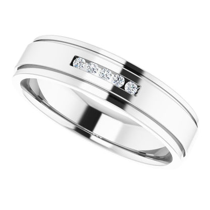 .08 CTW Natural Diamond Band, 5.5 mm