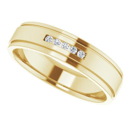 .08 CTW Natural Diamond Band, 5.5 mm