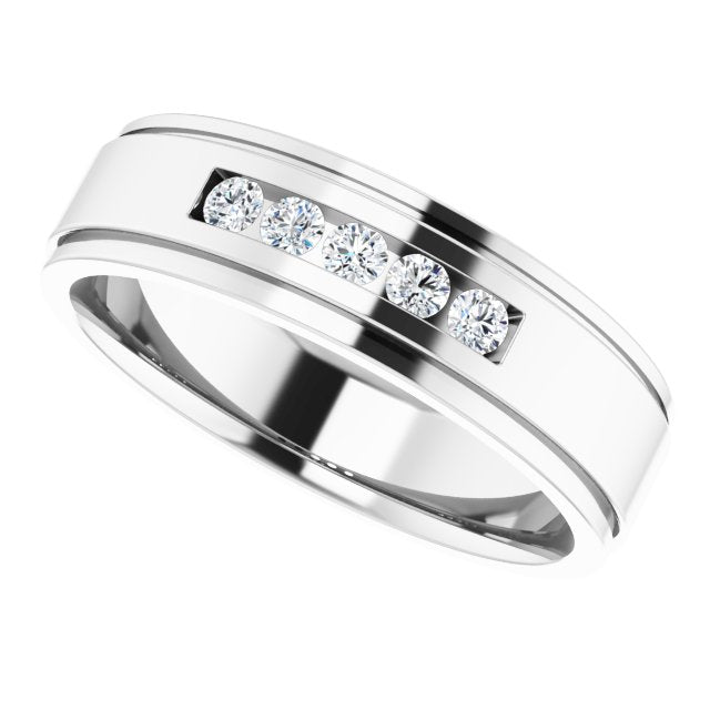 1/5 CTW Natural Diamond Band, 6.25 mm