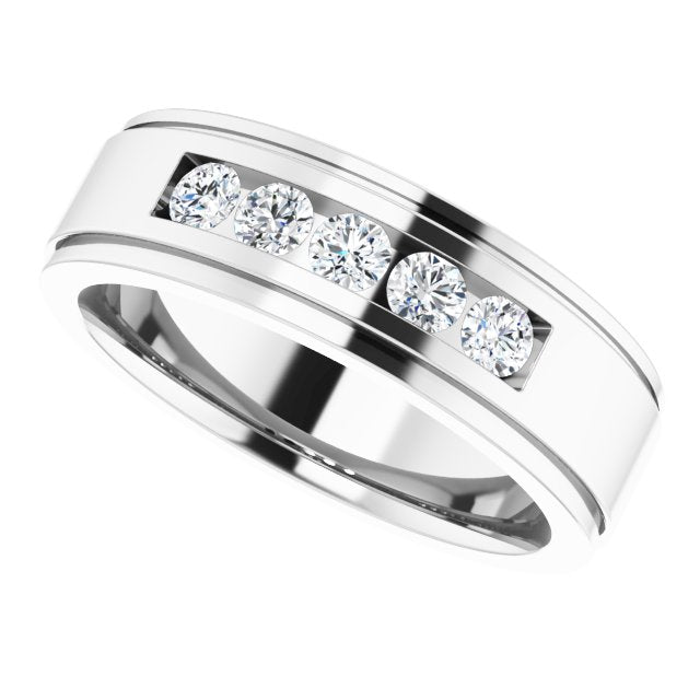 1/2 CTW Natural Diamond Band, 7 mm