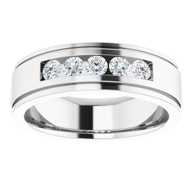 1/2 CTW Natural Diamond Band, 7 mm