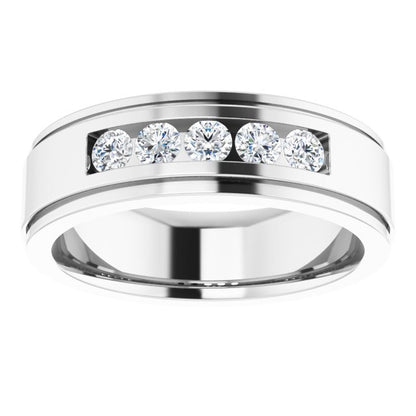 1/2 CTW Natural Diamond Band, 7 mm