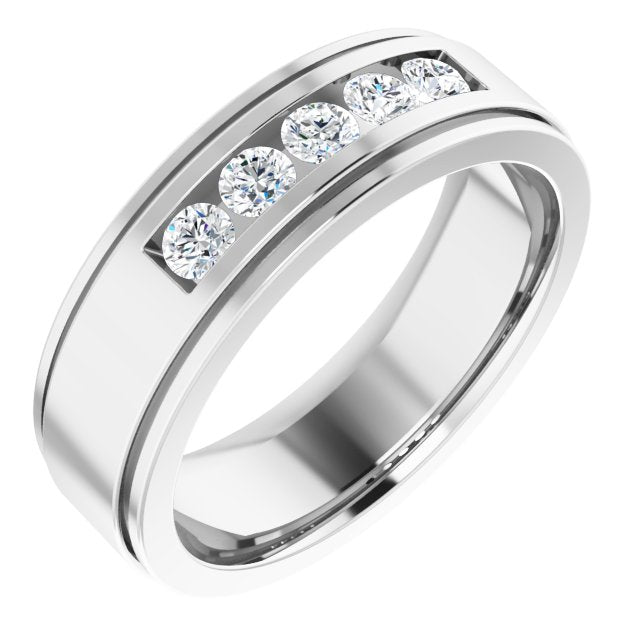 1/2 CTW Natural Diamond Band, 7 mm