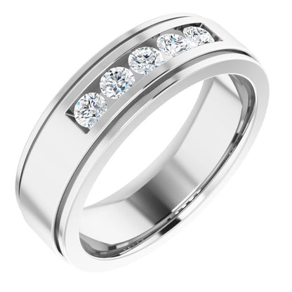 1/2 CTW Natural Diamond Band, 7 mm