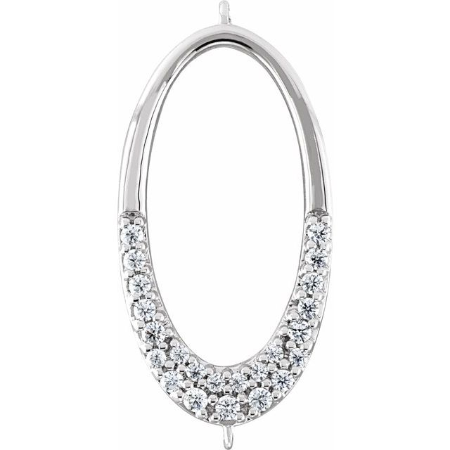 1/10 CTW Natural Diamond Link, 8.84 mm x 16.4 mm