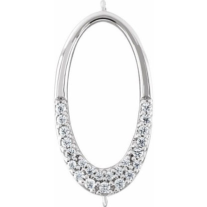 1/10 CTW Natural Diamond Link, 8.84 mm x 16.4 mm