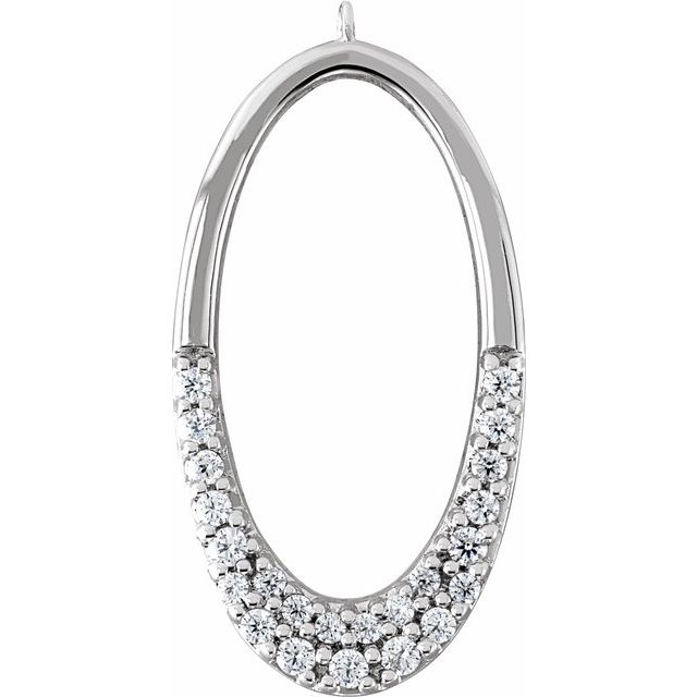 1/10 CTW Natural Diamond Dangle, 8.84 mm x 16.4 mm
