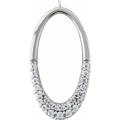 1/10 CTW Natural Diamond Dangle, 8.84 mm x 16.4 mm