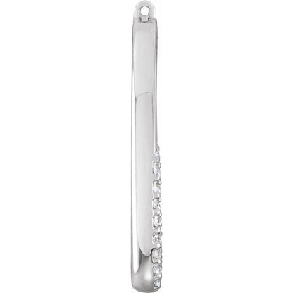 1/10 CTW Natural Diamond Dangle, 8.84 mm x 16.4 mm