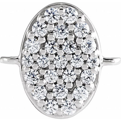 14K White Gold 1/10 CTW Natural Diamond Link
