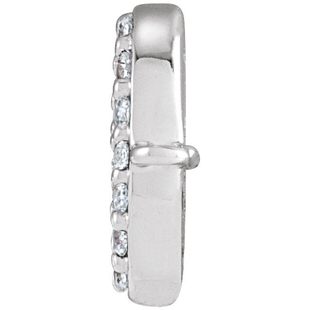 14K White Gold 1/10 CTW Natural Diamond Link