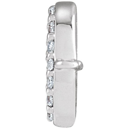14K White Gold 1/10 CTW Natural Diamond Link