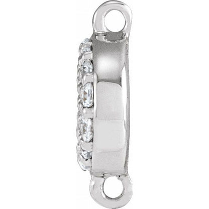 14K White Gold 1/10 CTW Natural Diamond Link