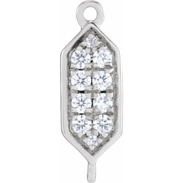.07 CTW Natural Diamond Link, 3.84 mm x 7.81 mm