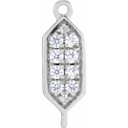 .07 CTW Natural Diamond Link, 3.84 mm x 7.81 mm