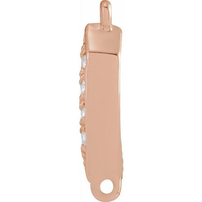 .07 CTW Natural Diamond Link, 3.84 mm x 7.81 mm