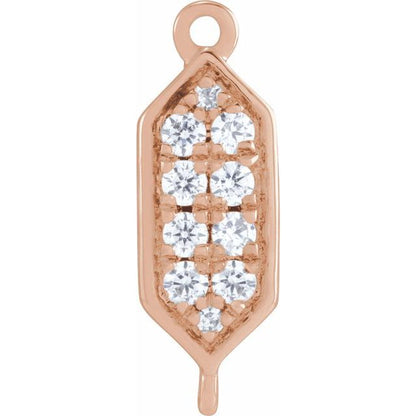 .07 CTW Natural Diamond Link, 3.84 mm x 7.81 mm