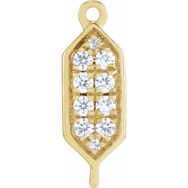 .07 CTW Natural Diamond Link, 3.84 mm x 7.81 mm