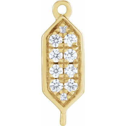 .07 CTW Natural Diamond Link, 3.84 mm x 7.81 mm