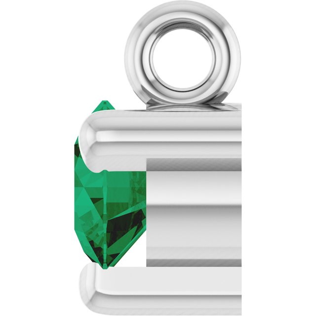Natural Emerald Petite Pavé® Dangle