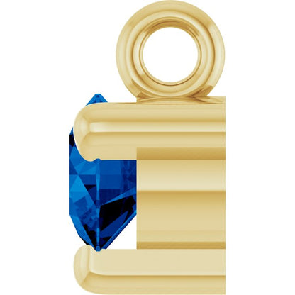 Lab-Grown Blue Sapphire Petite Pavé® Dangle