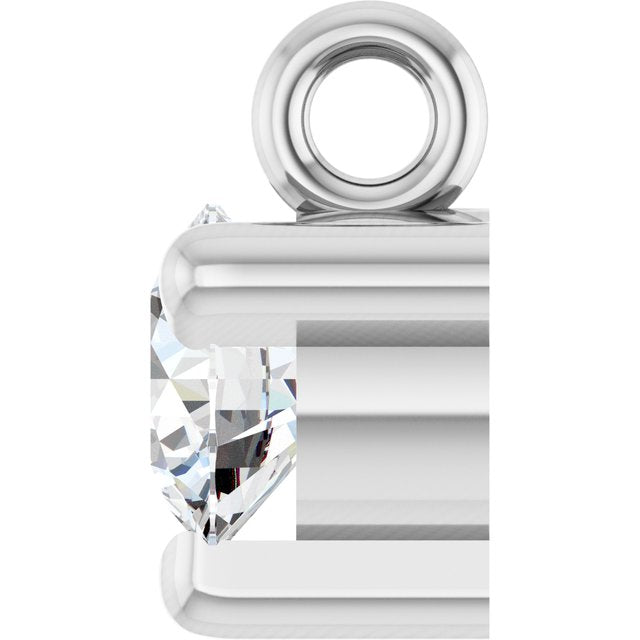 Natural White Sapphire Petite Pavé® Dangle