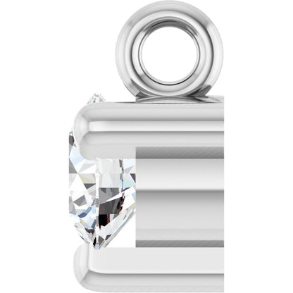 Natural White Sapphire Petite Pavé® Dangle