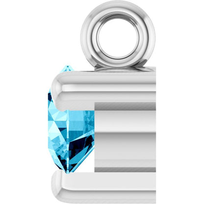 Natural Aquamarine Petite Pavé® Dangle