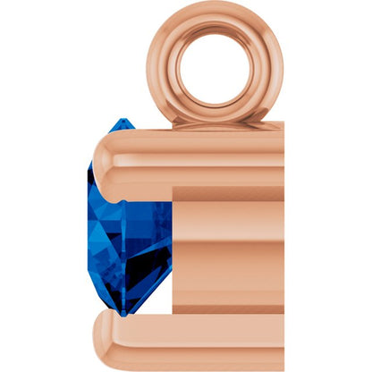 Natural Blue Sapphire Petite Pavé® Dangle