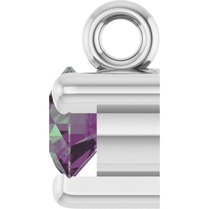 Lab-Grown Alexandrite Petite Pavé® Dangle