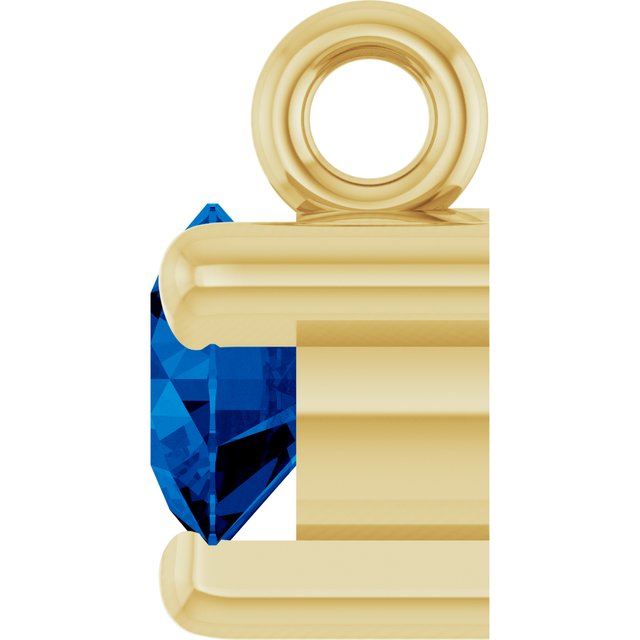 Natural Blue Sapphire Petite Pavé® Dangle